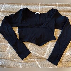 Zara Cropped Long Sleeve Top